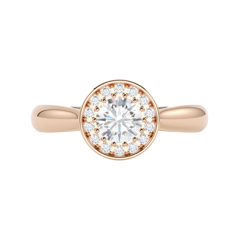 Pierścionek z diamentem Luminis – złoto różowe 585 – GOLDPORT